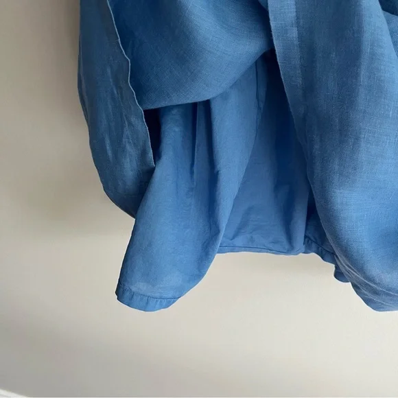 J. Crew Blue Linen Spaghetti Streps Sundress Mini size L - Picture 5 of 7